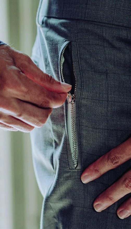 Oliver Suit trouser pocket detail